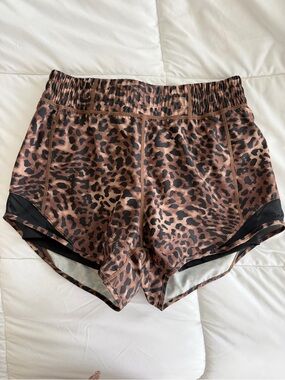 Leopard running shorts